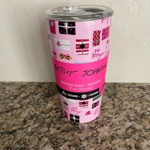 New Betsey Johnson Christmas Holiday Stainless Tumbler